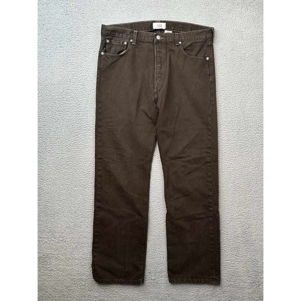 VTG Y2K Levis 501 Original Fit Jeans Mens 36x32 Brown Denim Button Fly Mexico